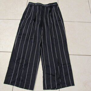 NWT Ann Taylor Women's Blue/White Striped Wide Leg Pants, Sz 14 petite